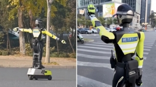 Robot yol polisləri fəaliyyətə başladı - FOTO - VİDEO 