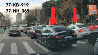 Tıxac zamanı keçidin üzərində dayanan sürücülərin diqqətinə! - CƏRİMƏLƏNƏ BİLƏRSİNİZ - VİDEO