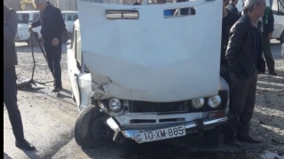 Samur-Abşeron kanalına maşın düşüb, sürücü son anda xilas edilib  - FOTO