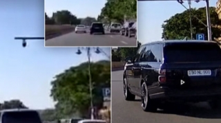 Bakıda sürücü lüks avtomobillə ziqzaqvari hərəkətlər edərək ölüm saçdı - 90-NL-900 - ANBAAN VİDEO 