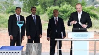 Xankəndi Dəmir Yolu və Avtovağzal Kompleksinin təməli qoyuldu - FOTO