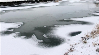 Kür çayı dondu - VİDEO 