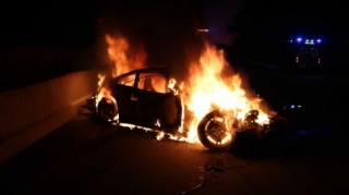 Bakıda “Porsche”  yandı