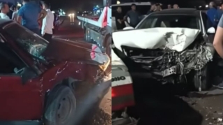 Xaçmaz-Xudat yolunda zəncirvari qəza:  Avtomobillərdən biri marketə çırpıldı - VİDEO 