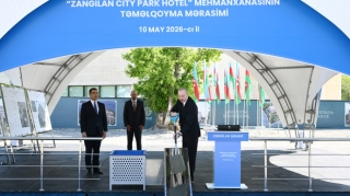İlham Əliyev “Zangilan City Park Hotel”in təməlini qoydu - FOTO