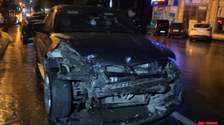 Bakıda üç avtomobil toqquşub - FOTO 