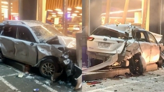 Atyalında yük maşını 3 avtomobilə dəydi, biri marketə çırpıldı   - VİDEO