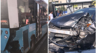Bakıda avtobus sürücüsü DƏHŞƏT SAÇDI:  Maşını vurub, sürücünü döydü  - YENİLƏNİB