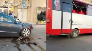 Abşeronda avtobusun iştirakı ilə ağır qəza: Xəsarət alanlar var - VİDEO 