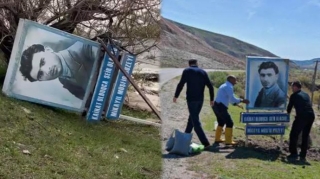 Şairin xatirə lövhəsi əvvəlki yerinə qaytarıldı - FOTOLAR 