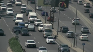 Bakıda "VAZ" xarab oldu, yolda tıxac yarandı 