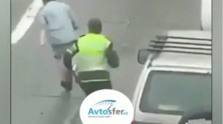 Avtomobili qarət etməyə çalışan oğru polisə yaxalandı  - VİDEO