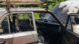 Göyçayda avtomobil yanıb - FOTO 