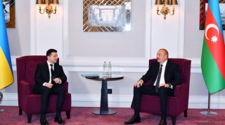 Azərbaycan və Ukrayna prezidentlərinin təkbətək görüşü başlayıb 