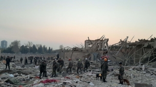 Gəncəyə atılan raketlər nəticəsində dəymiş ziyan hesablanır