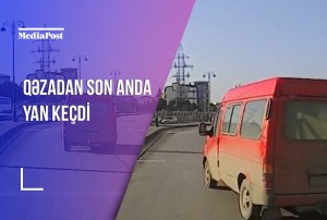 Bakıda Gürcüstan nömrəli mikroavtobus təhlükə yaratdı - VİDEO