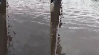 Burdan nəinki piyada, heç maşınla da keçmək olmur - Bakıda iri gölməçə yarandı 