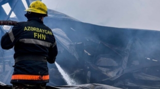 Qaxda yanğın: bir nəfər yaralandı 