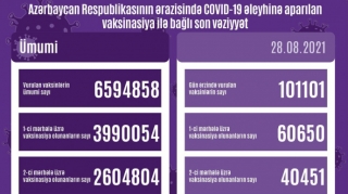 Peyvənd olunanların sayı açıqlandı