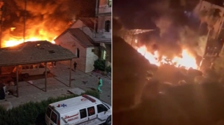 Qəzzada xəstəxana vuruldu - Azı 500 nəfər öldü   - VİDEO