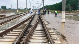 Bakı-Ağstafa dəmir yolu xəttində sel təhlükəsi yaranıb  - FOTO