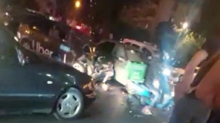"Prius" qırmızı işıqdan keçdi, qəza törətdi - VİDEO 