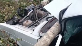 Göyçayda qəza:  Xəsarət alan var - VİDEO