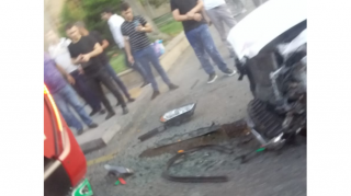 Bakıda sərnişin avtobusu qəza törədib 