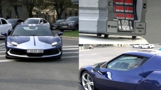 Роскошный "Ferrari" задержан в Баку за превышение норм выхлопных газов - ВИДЕО 