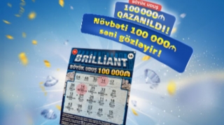 Gəncə sakini “Brilliant” ani lotereyasında 100 min manat qazandı 