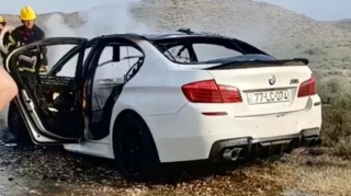 "Qala Sığorta" yanan "BMW"yə sığorta ödəməyəcək: "Sürücü tamaşa edib..." - VİDEO 