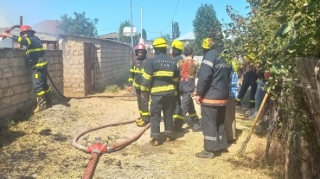 Xaçmazda ot bağlamaları yandı - FOTOLAR 