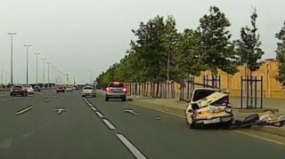 Bakıda "Zapı" idarəetmədən çıxıb aşdı - ANBAAN VİDEO 