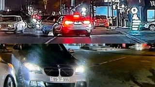 Şüvəlanda riskli manevr edən “BMW” sürücüsü az qala qəza törədirdi   - VİDEO