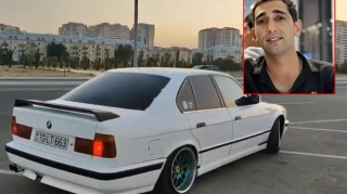 "BMW"nin içərisində yanaraq ölən sürücünün FOTOsu 