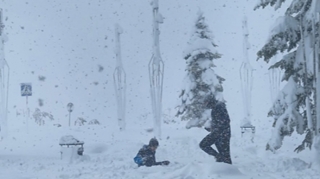 Высота снежного покрова в Шаруре составила 29 см 