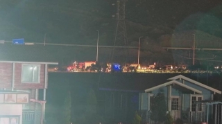 Bakı dairəvi yolda maşın yandı - Sıxlıq yarandı - FOTO - VİDEO 