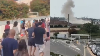 HƏMAS Ben Qurion Beynəlxalq aeroportuna raket atıb - VİDEO 