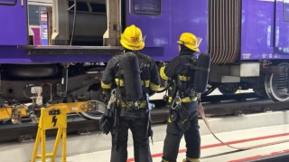 Bakı metropoliteninin vaqonlar parkında baş vermiş yanğının ... - FOTO 