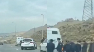 Rəşad Dağlının hadisəni törətdiyi yerə aparılmasının görüntüləri yayılıb - VİDEO 