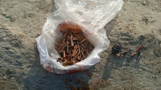 Hacıqabulda qumbara və digər sursatlar aşkarlanıb - FOTO 