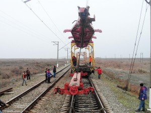 Ucar-Əlikənd mənzilində dəmir yolu əsaslı təmir olunur - FOTO
