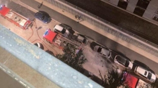 Bakıda yaşayış binasının həyətində yanğın olub