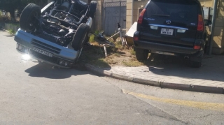 Salyanda yol qəzasında iki nəfər xəsarət alıb  - FOTO