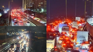 Dairəvi yolda ağır qəza - Sıxlıq var - FOTO