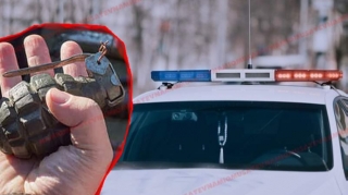 Müayinədən boyun qaçıran sürücü yol polisi maşınına qumbara atdı 