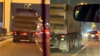 Prospektdə sol zolağı tutan yük maşını yol boyu təhlükə saçdı   - VİDEO