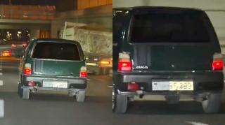 Bakıda sürücü maşının nömrəsini görün necə oxunmaz hala saldı   - VİDEO