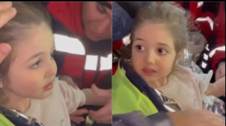 Dörd gün sonra dağıntılar altından çıxarılan qızcığazın sözləri hər kəsi güldürdü   - VİDEO