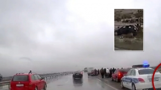 Qazax-Bakı yolunda ağır qəza - "Opel" dərəyə aşdı - VİDEO 